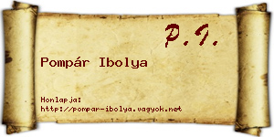 Pompár Ibolya névjegykártya